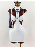 Blanc Cutout Underwire Mini Dress - Chanel’s Fashion Boutique Inc.