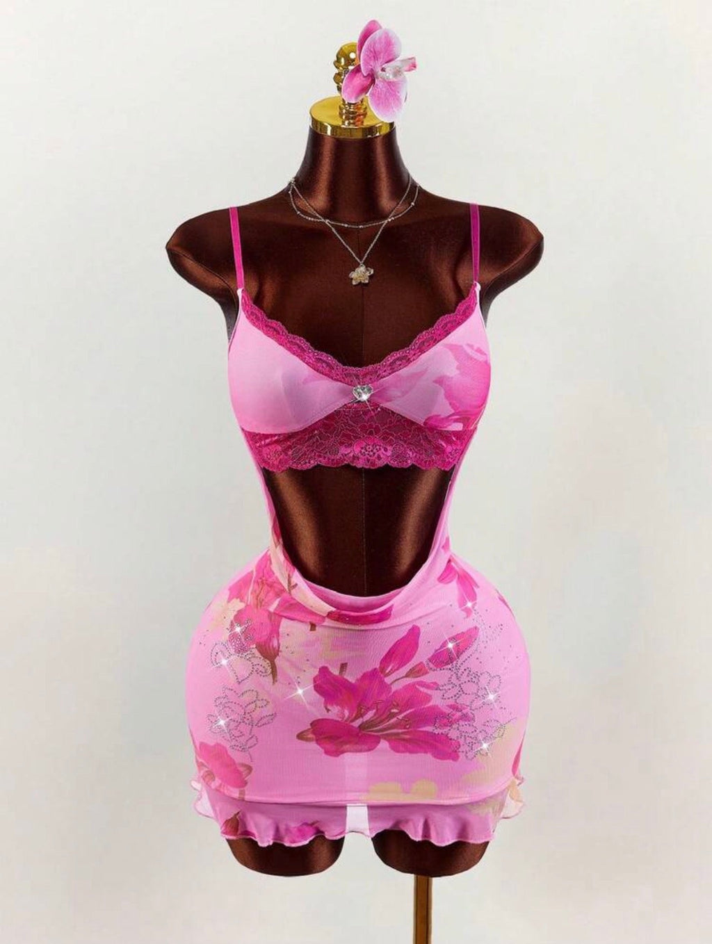 Bloom Lace Floral Two - Piece Skirt Set - Chanel’s Fashion Boutique Inc.