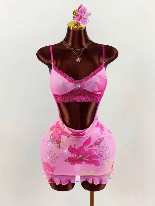 Bloom Lace Floral Two - Piece Skirt Set - Chanel’s Fashion Boutique Inc.
