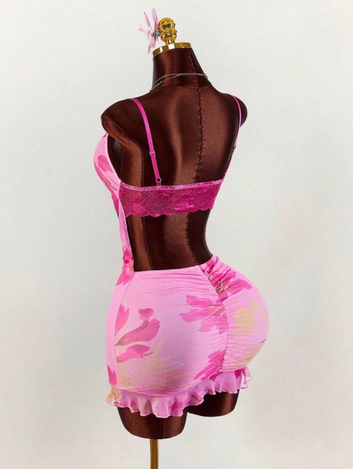 Bloom Lace Floral Two - Piece Skirt Set - Chanel’s Fashion Boutique Inc.