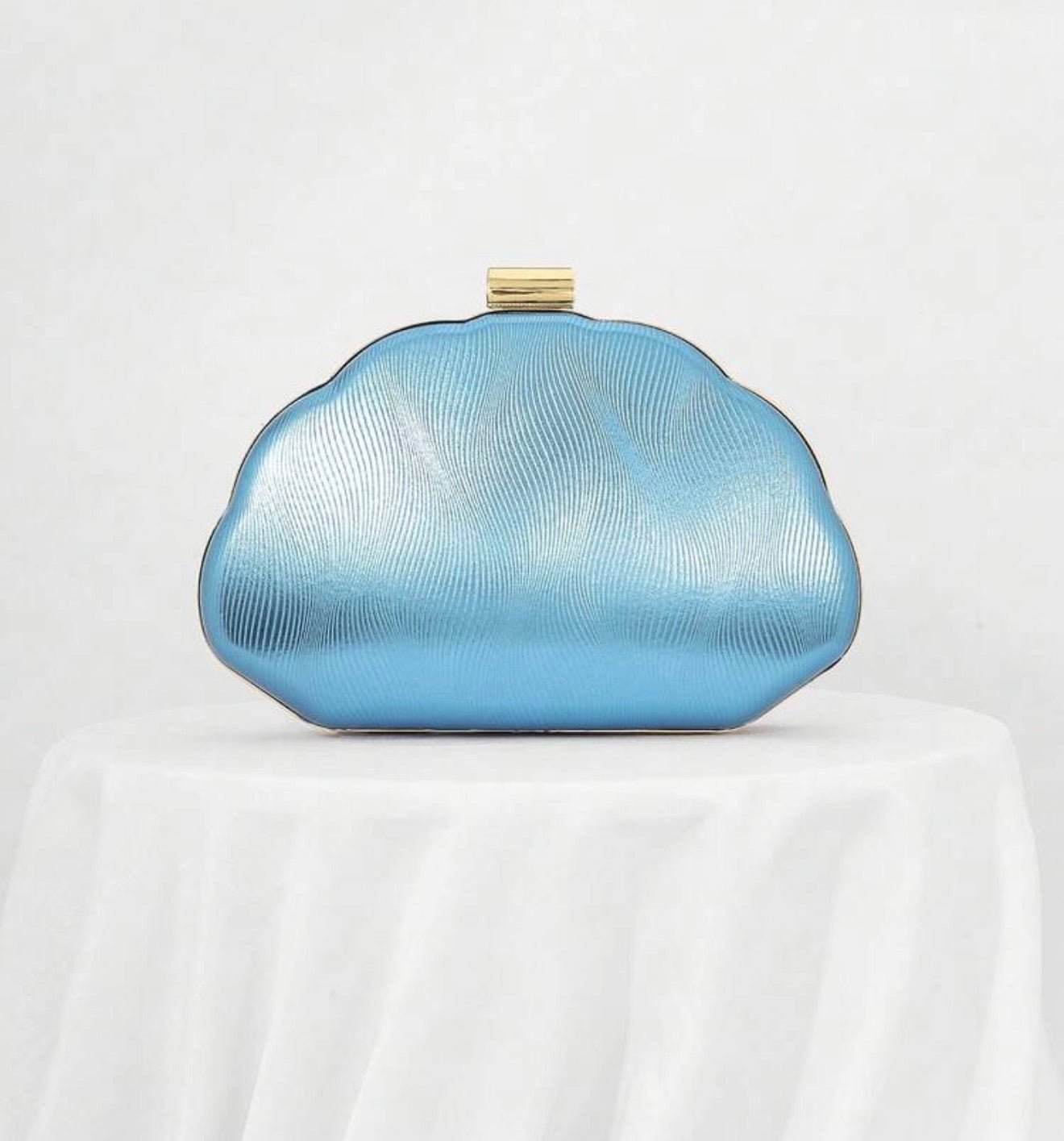 Céleste Metallic Wave Minaudière Clutch - Chanel’s Fashion Boutique Inc.