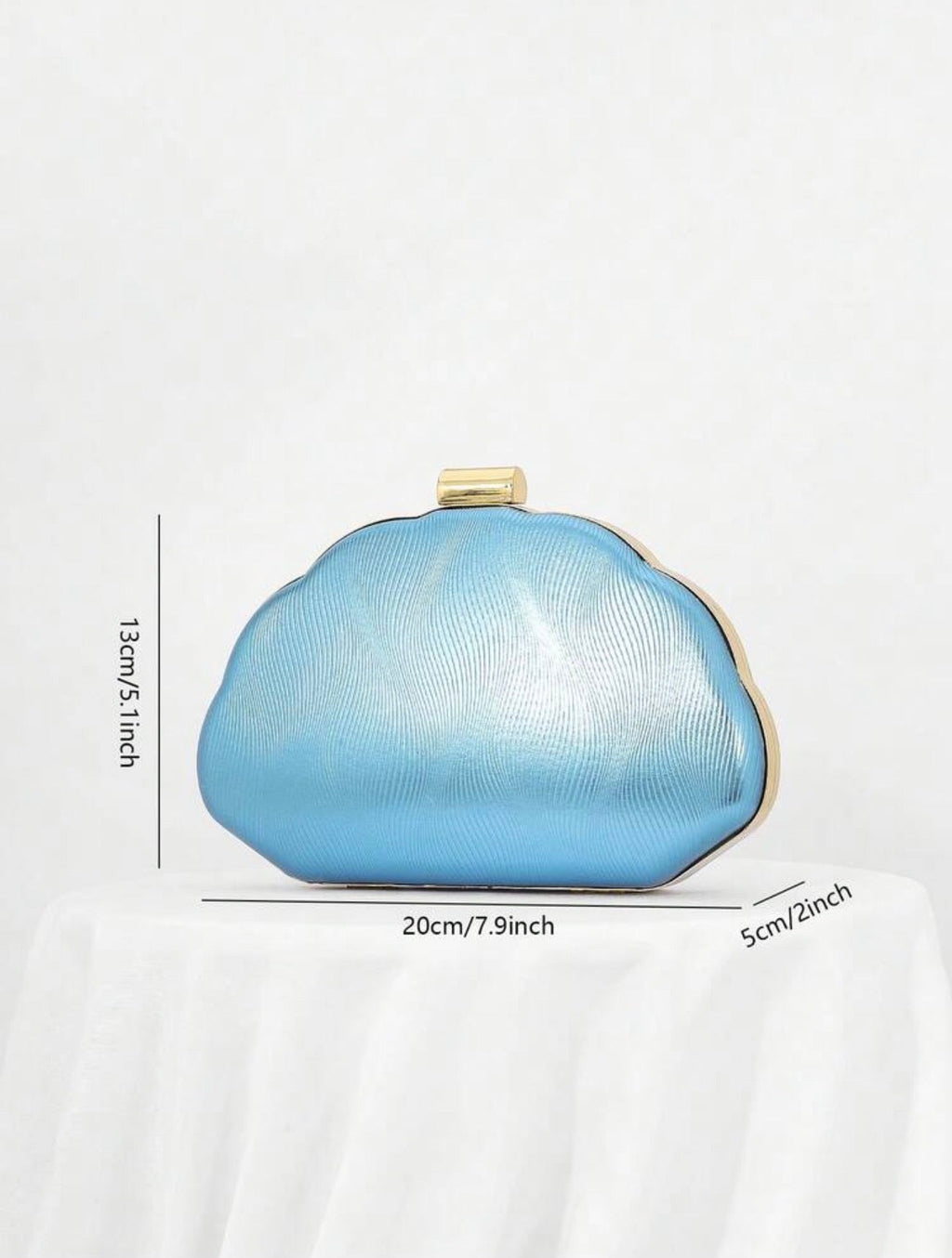 Céleste Metallic Wave Minaudière Clutch - Chanel’s Fashion Boutique Inc.