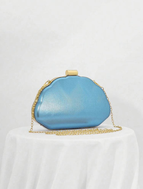 Céleste Metallic Wave Minaudière Clutch - Chanel’s Fashion Boutique Inc.