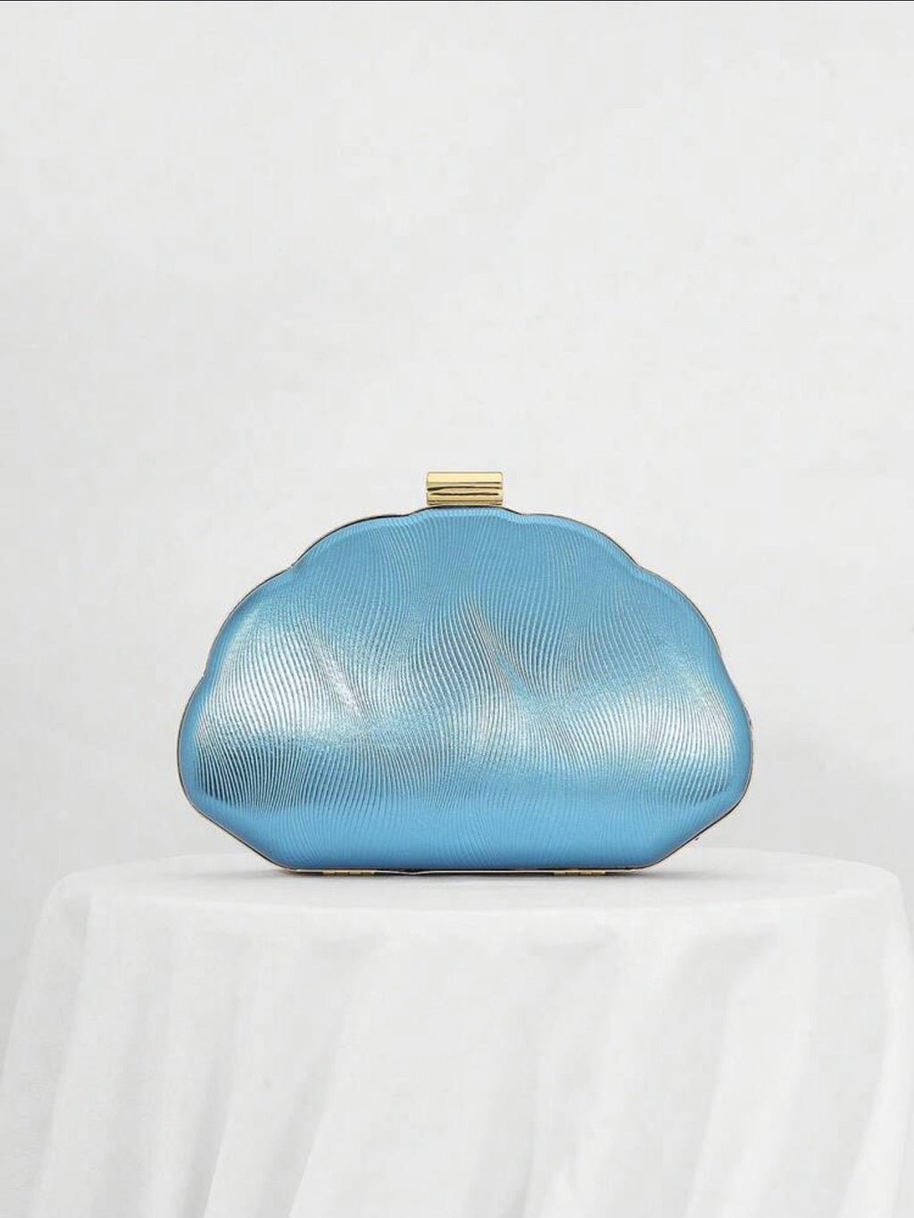 Céleste Metallic Wave Minaudière Clutch - Chanel’s Fashion Boutique Inc.