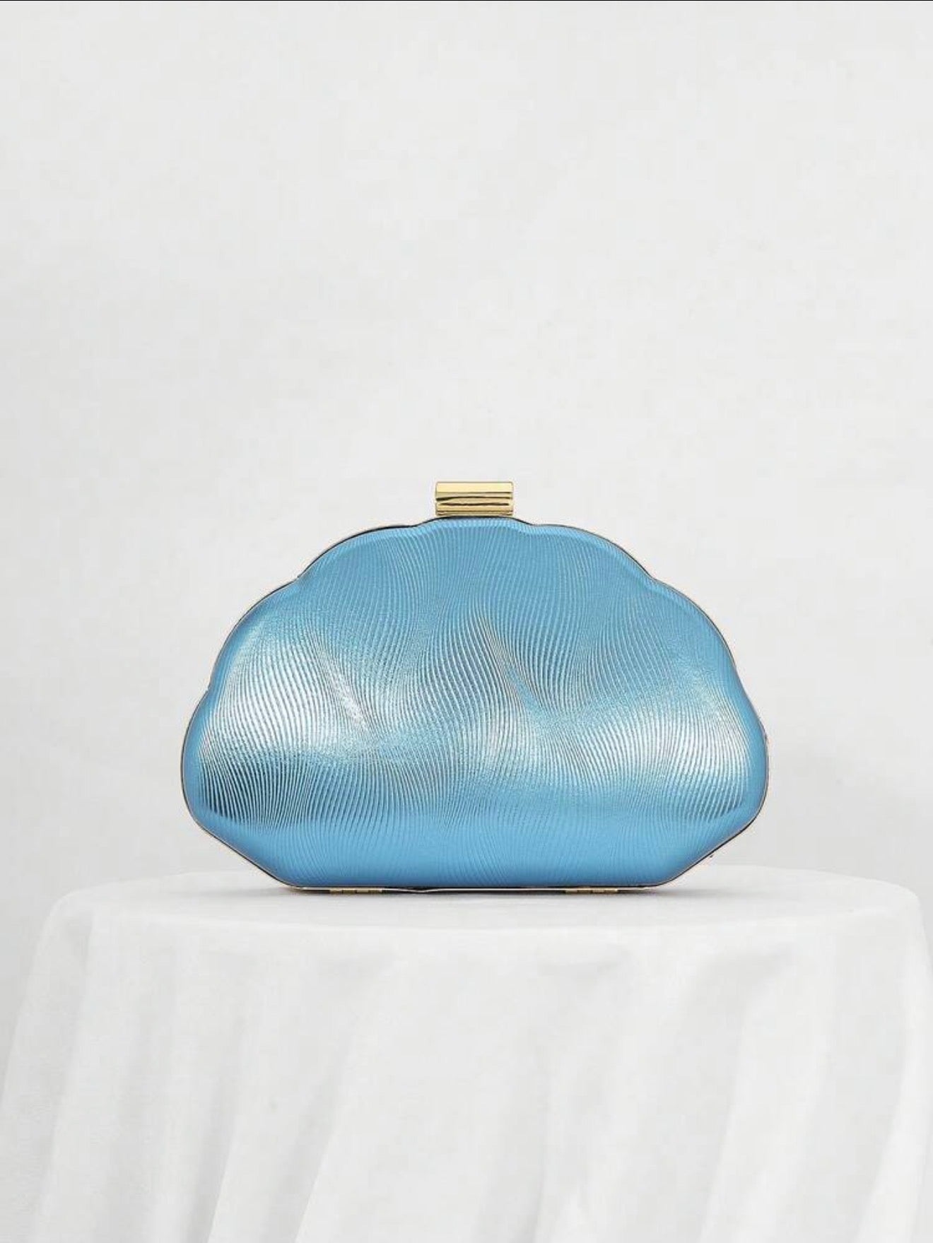 Céleste Metallic Wave Minaudière Clutch - Chanel’s Fashion Boutique Inc.