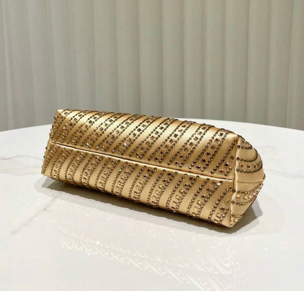 Dorée Crystal - Stripe Evening Clutch - Chanel’s Fashion Boutique Inc.
