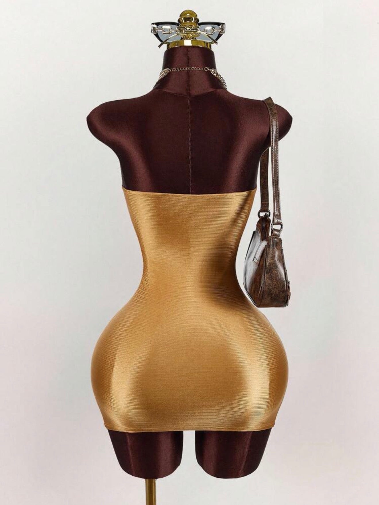 Gilded Corset Bandage Mini Dress - Chanel’s Fashion Boutique Inc.
