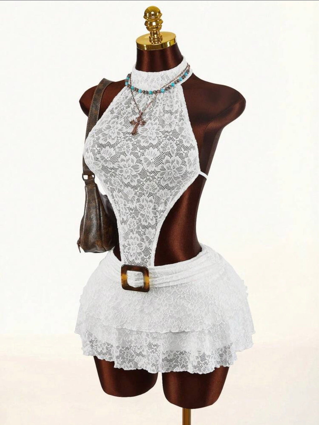 Magnolia Lace Halter & Ruffle Skirt Set - Chanel’s Fashion Boutique Inc.