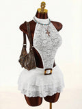 Magnolia Lace Halter & Ruffle Skirt Set - Chanel’s Fashion Boutique Inc.