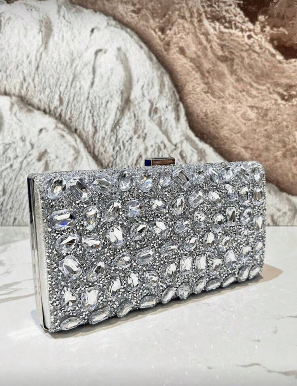 Night Clutch with Silver Crystals - Chanel’s Fashion Boutique Inc.