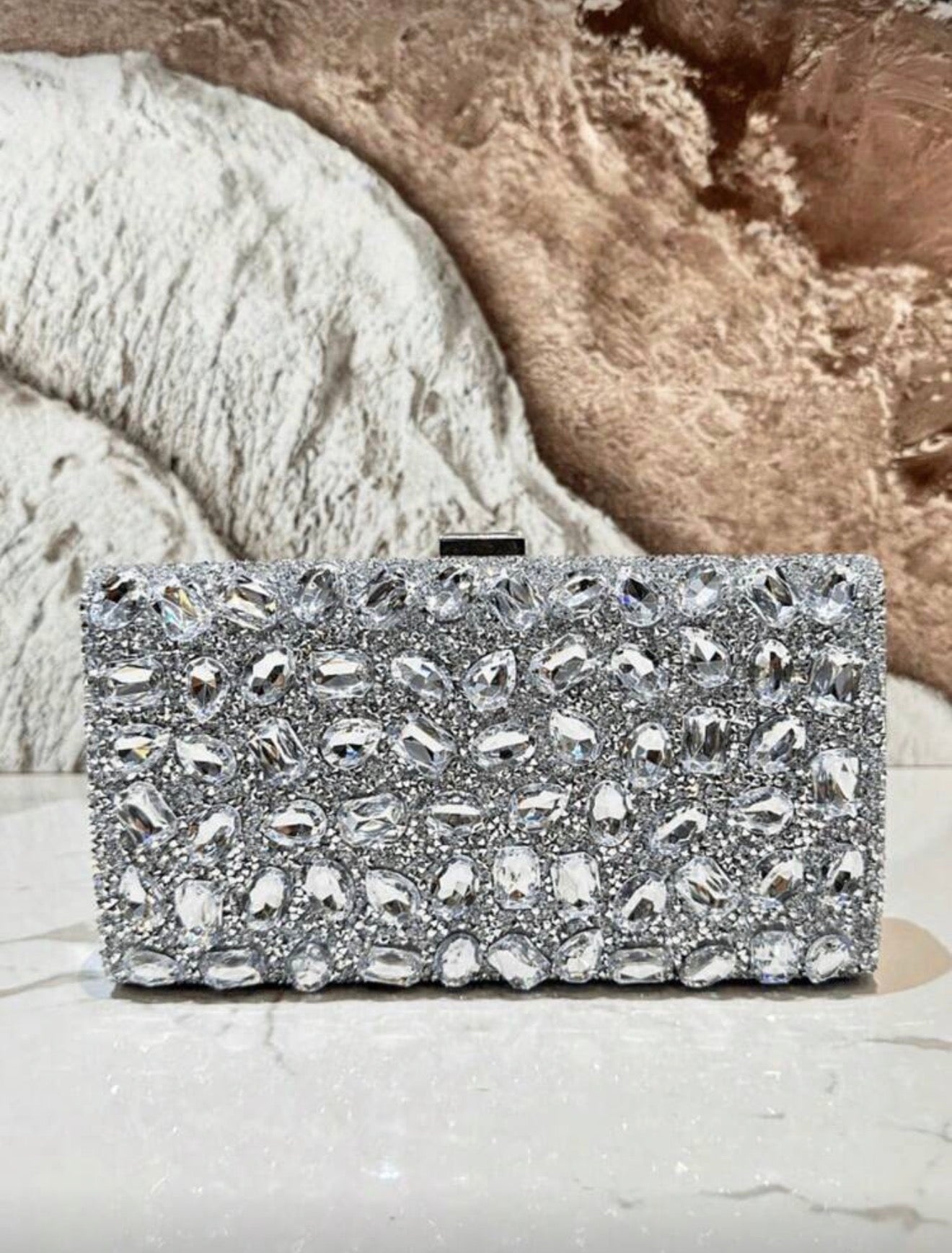 Night Clutch with Silver Crystals - Chanel’s Fashion Boutique Inc.