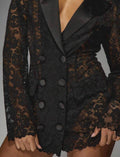 Noir Élise Lace Blazer Mini Dress - Chanel’s Fashion Boutique Inc.