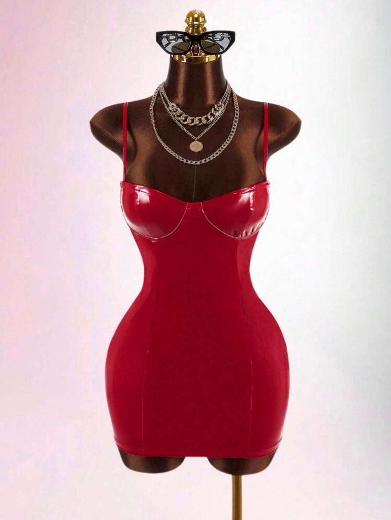 Rouge Latex Underwire Mini Dress - Chanel’s Fashion Boutique Inc.