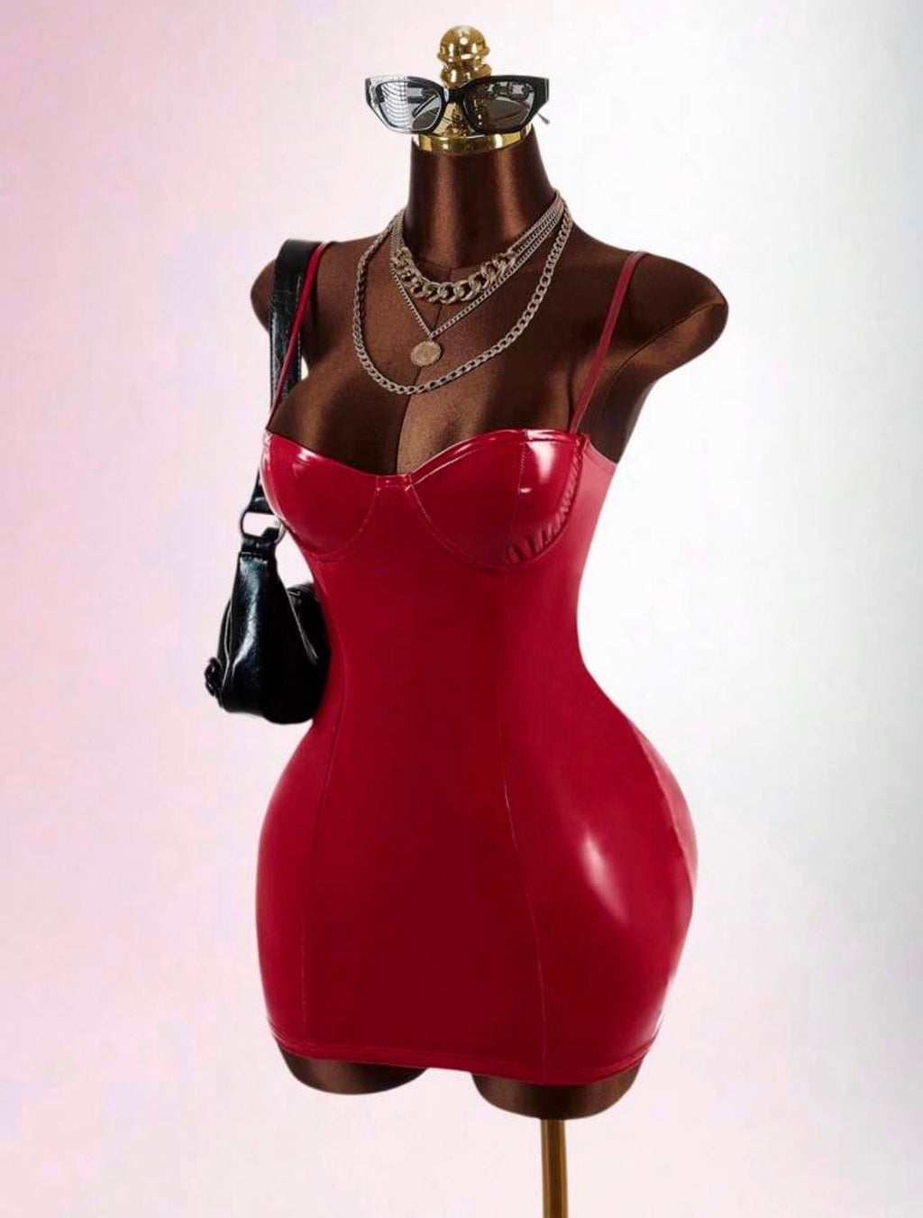 Rouge Latex Underwire Mini Dress - Chanel’s Fashion Boutique Inc.