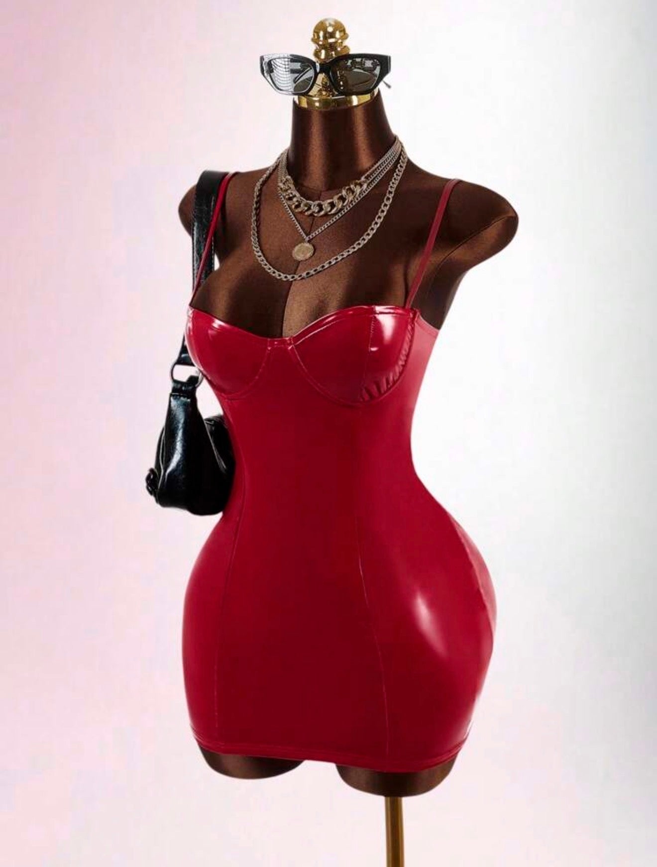 Rouge Latex Underwire Mini Dress - Chanel’s Fashion Boutique Inc.