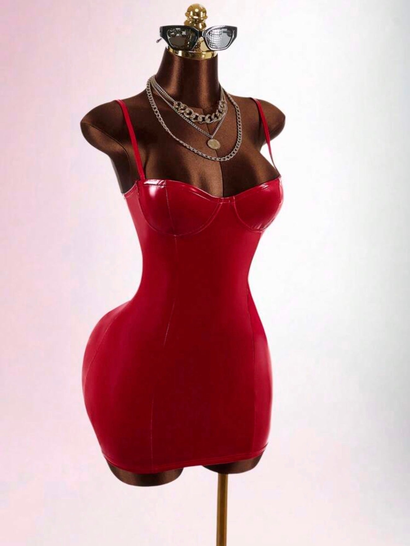 Rouge Latex Underwire Mini Dress - Chanel’s Fashion Boutique Inc.